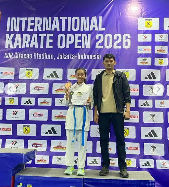 Gambar berita: Mahasiswi Biologi Unila Raih Juara 3 pada International Karate Open 2026